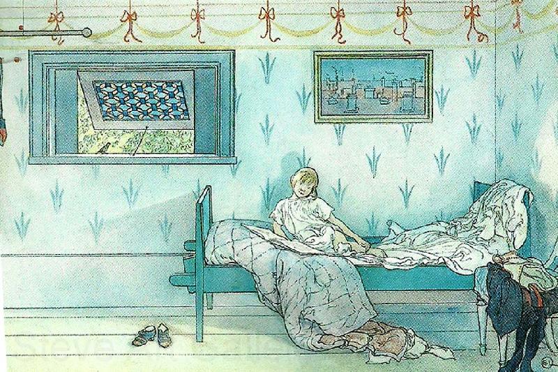Carl Larsson kukuliku, klockan ar sju Spain oil painting art